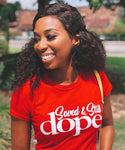 “Saved & Still Dope” Cherry Red Tee